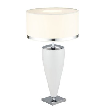 Lampa stołowa LORENA 367 średnia biała do sypialni - Argon