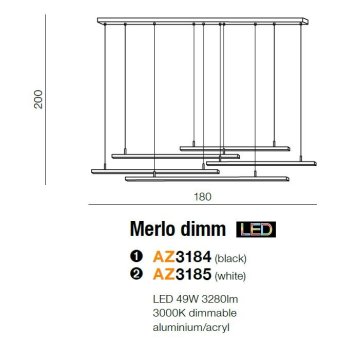 Azzardo Lampa designerska Merlo DIMM AZ3184