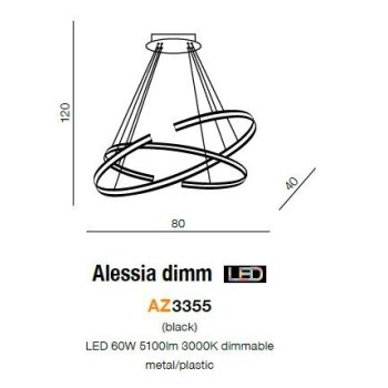 Azzardo Lampa designerska Alessia DIMM AZ3355-