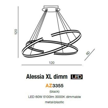 Azzardo Lampa designerska Alessia XL DIMM AZ3356-