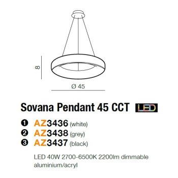 Azzardo Lampa designerska Sovana 45 CCT AZ3437-