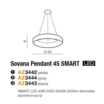 Azzardo Lampa zwis Sovana 45 SMART AZ3444-