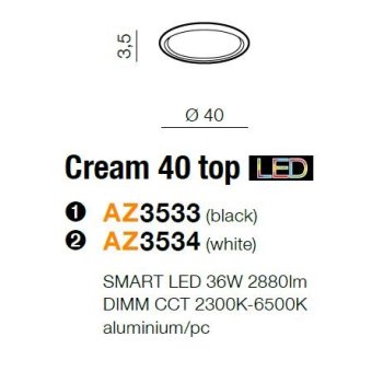 Azzardo Lampa sufitowa Cream SMART 40 AZ3533-