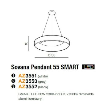 Azzardo Lampa zwis Sovana 55 SMART AZ3552-