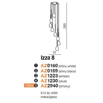 Azzardo Lampa designerska IZZA 8 AZ1223