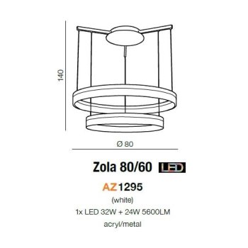 Azzardo Lampa designerska ZOLA 80/60 AZ1295