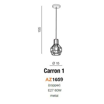 Azzardo Lampa designerska CARRON 1 AZ1659