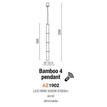 Azzardo Lampa designerska BAMBOO 4 AZ1902