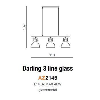 Azzardo Lampa designerska DARLING GLASS 3 AZ2145