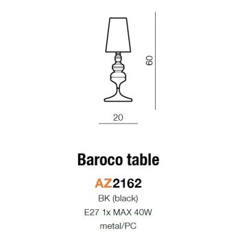 Azzardo Lampa na stół BAROCO AZ2162