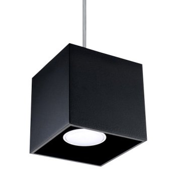 Lampa zwis designerska QUAD Czarny SL.0060 Sollux