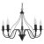 Żyrandol lampa MINERWA 5 czarny świecznik SL.0218 Sollux
