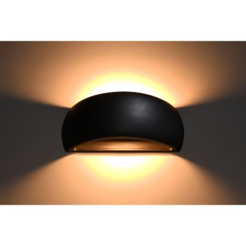 Lampa ścienna ceramiczny PONTIUS czarny  SL.0876 - Sollux