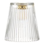 Accessory Clear Ribbed Glass Shade Only