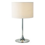 Delta Table Lamp Chrome complete with Ivory Woven Shade