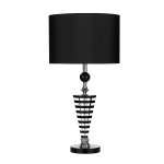 Hudson Table Lamp K9 Crystal Black/ Clear complete with Shade