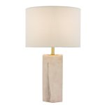 Nalani Table Lamp Pink & Marble Effect With Shade