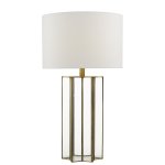 Osuna Table Lamp Natural Metal Glass complete with Shade